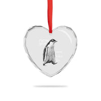 Funny New Year Same Baka Life Sarcastic Penguin Heart Crystal Glass Ornament Otaku Humor Core Cringe Meme - Wonder Print Shop