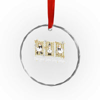 Funny New Year Same Silly Goose Crystal Glass Ornament New Year Eve Goose Squad Faux Glitter - Wonder Print Shop