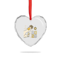 Funny New Years Eve Silly Goose 2026 Heart Crystal Glass Ornament New Year Party - Wonder Print Shop