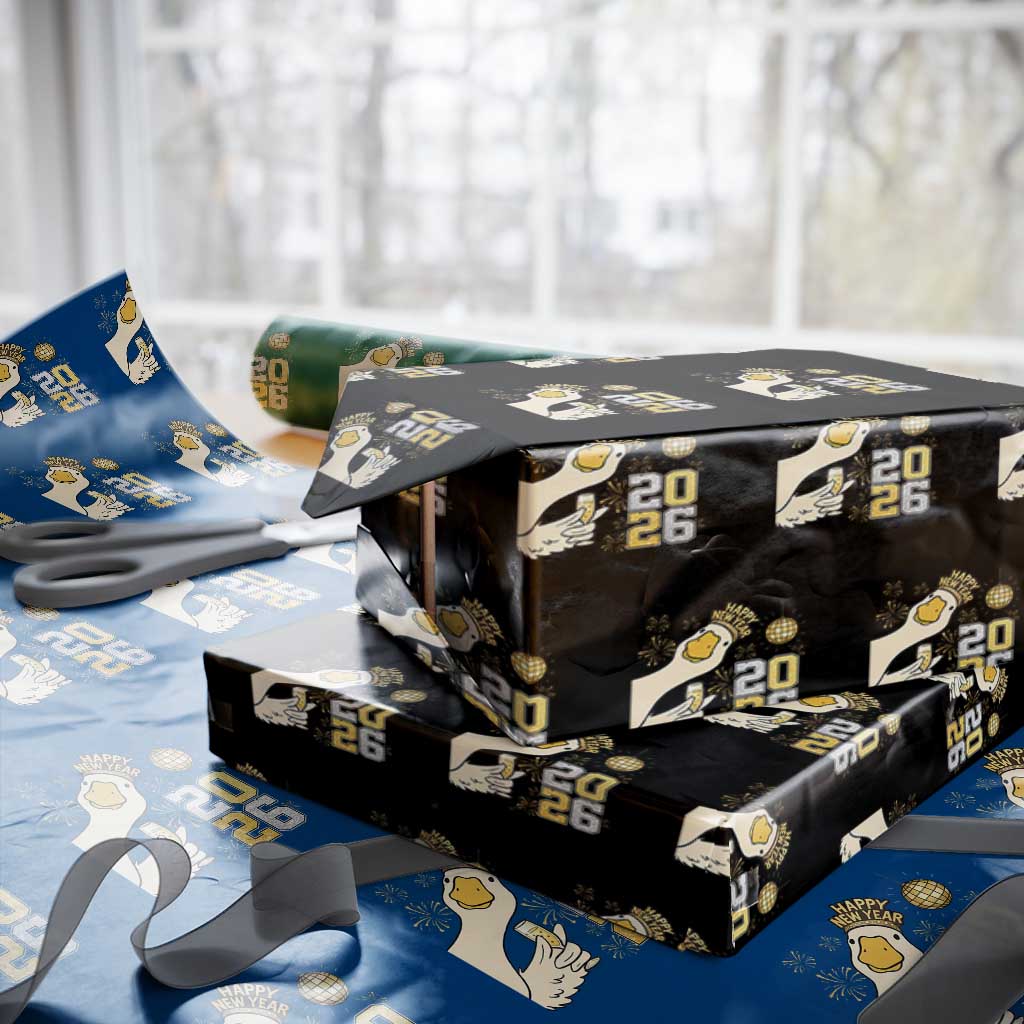 Funny New Years Eve Silly Goose 2026 Wrapping Paper Roll New Year Party - Wonder Print Shop