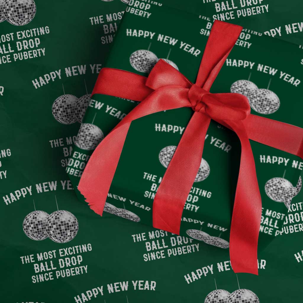 Funny New Years Eve Wrapping Paper Roll Ball Drop Rude Adult Humor - Wonder Print Shop