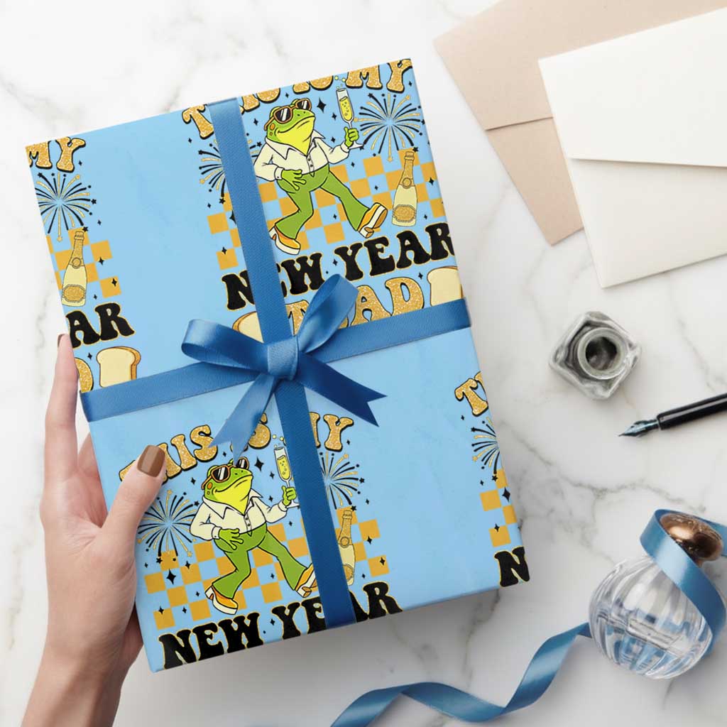 Funny New Years Eve Wrapping Paper Roll This Is My New Year Toad Frog Pun - Wonder Print Shop