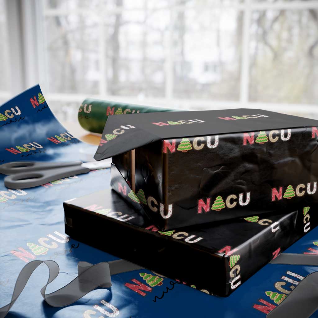 Funny NICU Labor Delivery Nurse Christmas Christmas Tree Wrapping Paper Roll - Wonder Print Shop