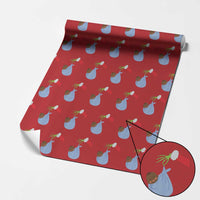 Funny NICU Labor Delivery Nurse Christmas Santa Black Baby Wrapping Paper Roll - Wonder Print Shop