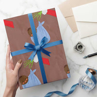 Funny NICU Labor Delivery Nurse Christmas Santa Black Baby Wrapping Paper Roll - Wonder Print Shop