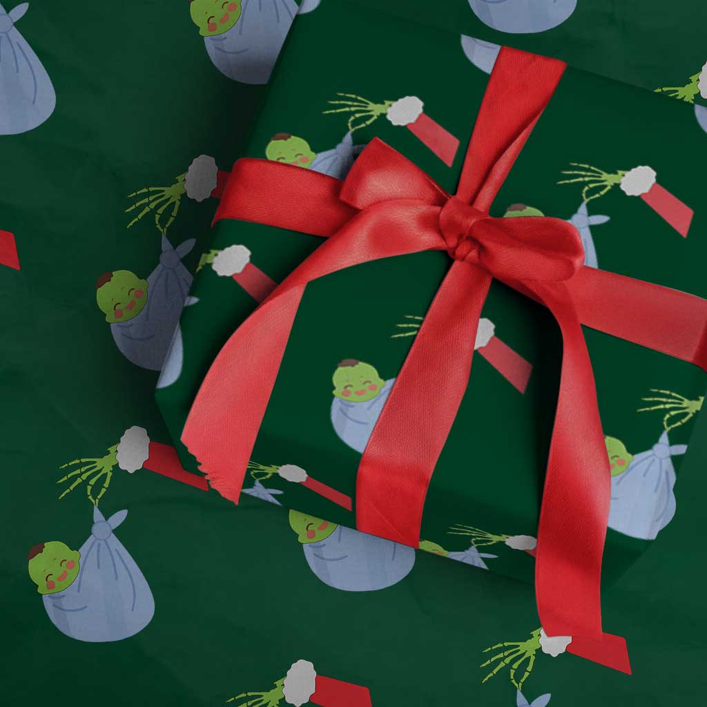 Funny NICU Labor Delivery Nurse Christmas Santa Green Baby Wrapping Paper Roll - Wonder Print Shop