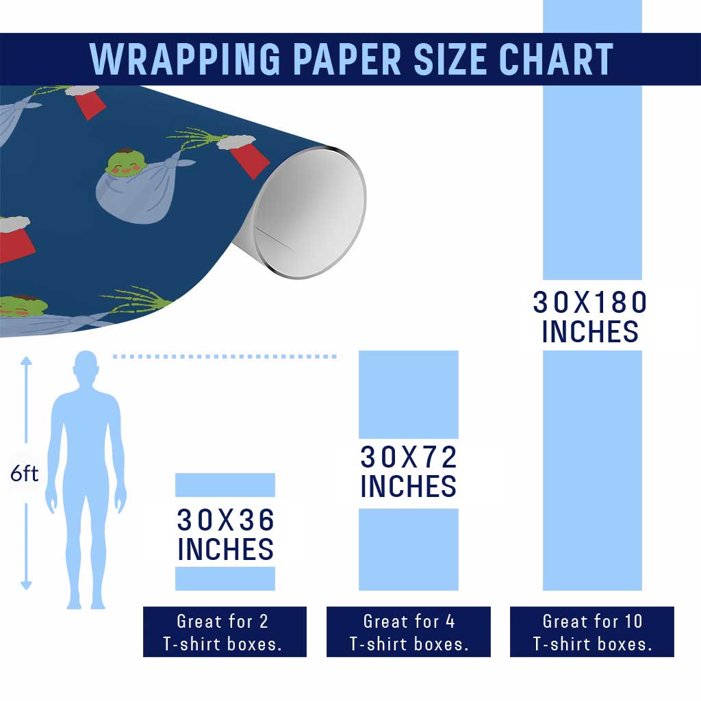 Funny NICU Labor Delivery Nurse Christmas Santa Green Baby Wrapping Paper Roll - Wonder Print Shop
