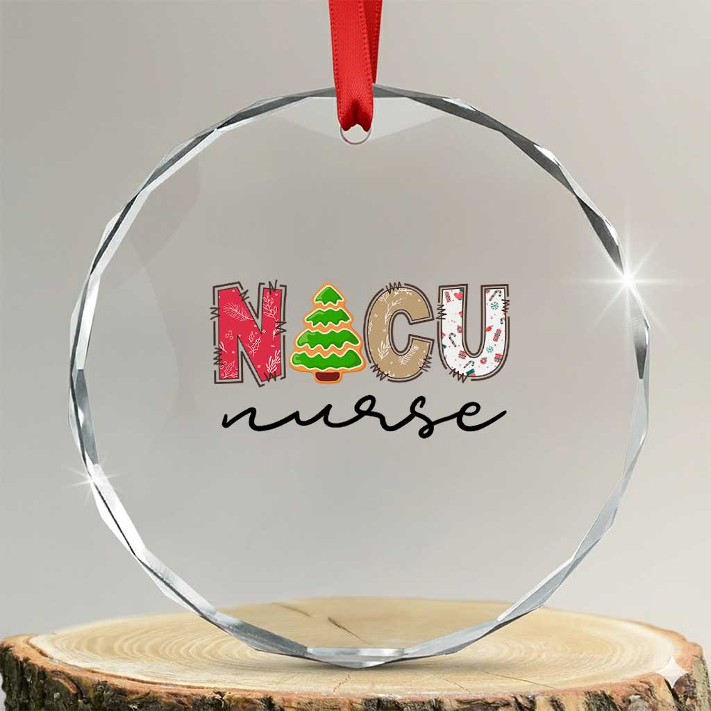 Funny NICU Labor Delivery Nurse Xmas Xmas Tree Crystal Glass Ornament TS11