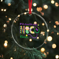 Funny NICU Mardi Gras Crystal Glass Ornament We Found The Baby NICU Krewe King Cake