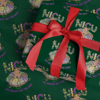 Funny NICU Nurse Mardi Gras Wrapping Paper Roll We Always Get The Baby King Cake