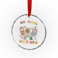 Funny NICU Nurse Xmas Crystal Glass Ornament Professional Baby Wrapper TS11