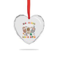 Funny NICU Nurse Xmas Heart Crystal Glass Ornament Professional Baby Wrapper - Wonder Print Shop