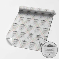 Funny Nihilist Penguin Hiking Wrapping Paper Roll No Plan Just Forward