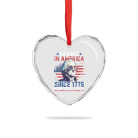 Funny No King In America Since 1776 No One Is Above The Law Heart Crystal Glass Ornament George Washington - Wonder Print Shop