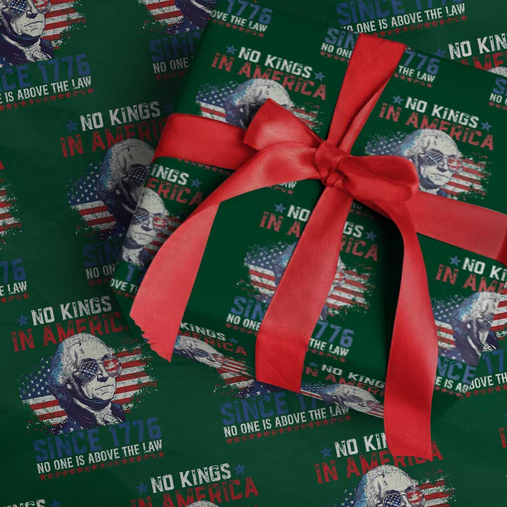 Funny No King In America Since 1776 No One Is Above The Law Wrapping Paper Roll George Washington - Wonder Print Shop
