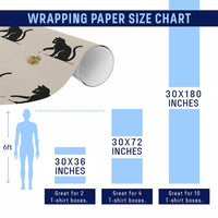 Funny No Kings Black Cat Wrapping Paper Roll Rebellious Cat Lover Gift