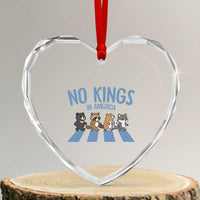 Funny No Kings Cute Forest Animals Heart Crystal Glass Ornament Gift For Animal Lovers