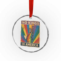 Funny No Kings In America LGBT Crystal Glass Ornament Retro Statue Of Liberty - Wonder Print Shop