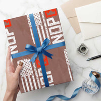 Funny Nope No Kings Vintage American Flag Wrapping Paper Roll - Wonder Print Shop