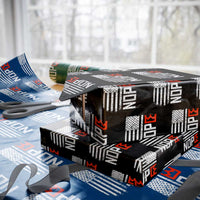Funny Nope No Kings Vintage American Flag Wrapping Paper Roll - Wonder Print Shop
