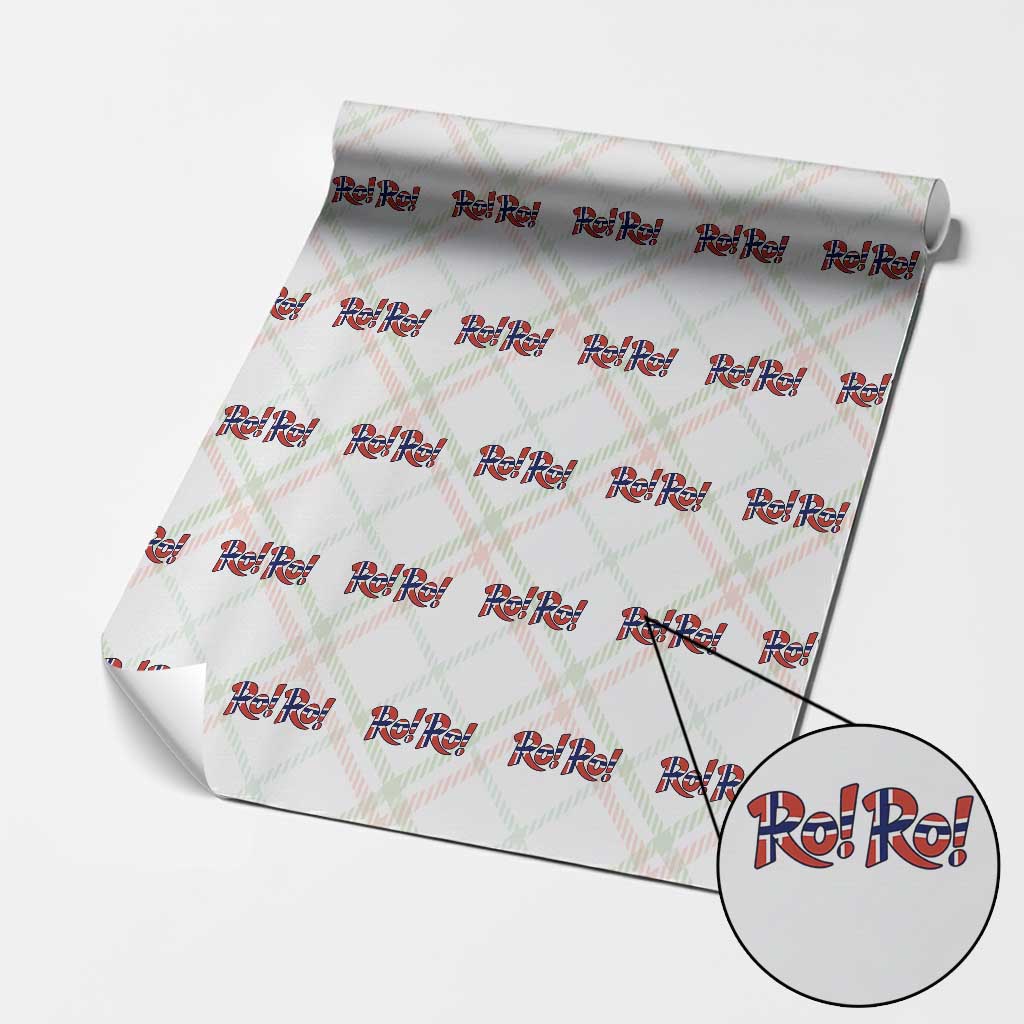 Funny Norway Flag Ro Ro Typography Graphic Wrapping Paper Roll Norge Norwegian Flag Football Fans