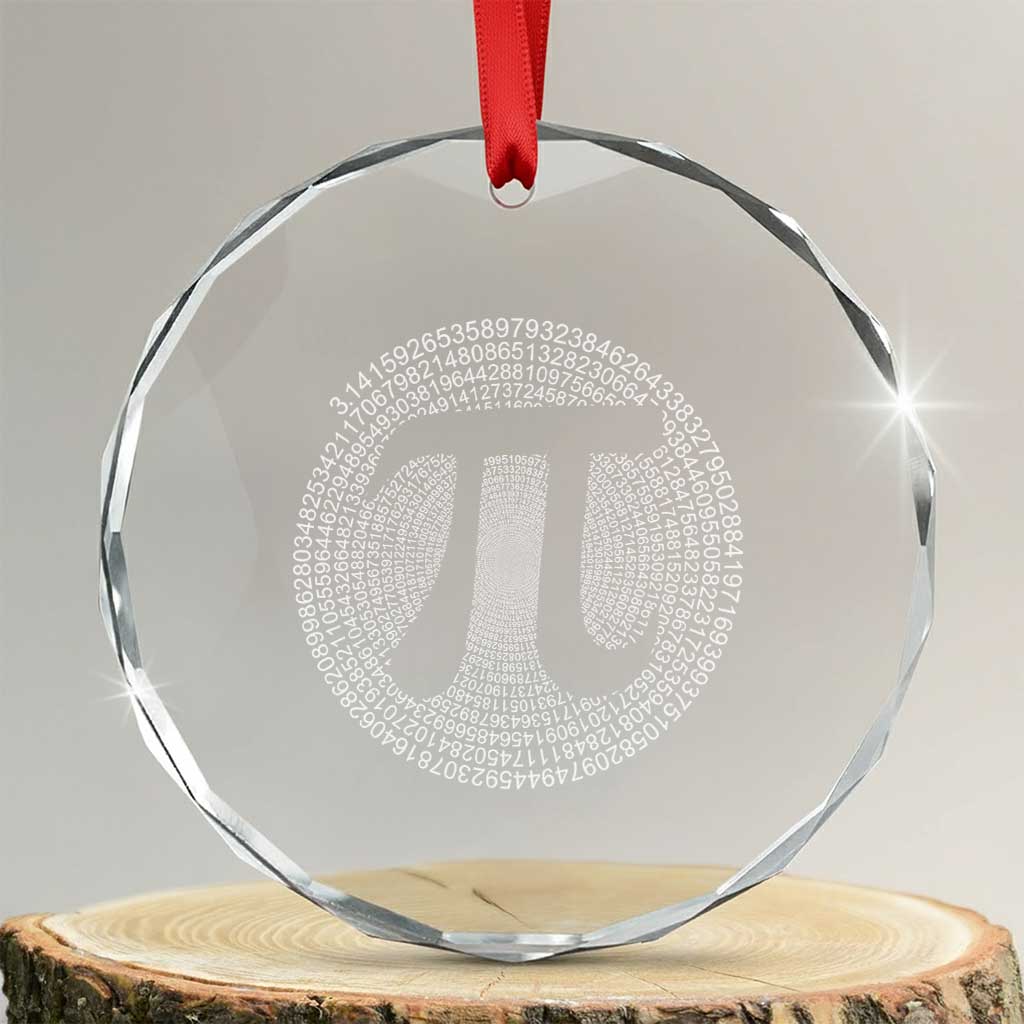 Funny Number Pi Crystal Glass Ornament Pi 3.14 Pi Number Symbol Math Science Gift - Wonder Print Shop