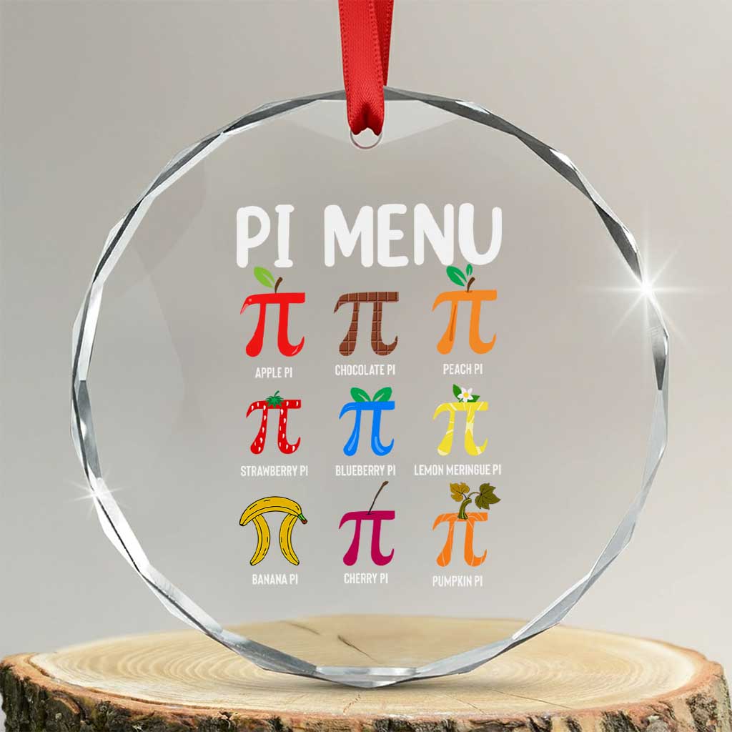 Funny Number Pi Crystal Glass Ornament Pi Menu 3.14 Pi Symbol - Math Teacher Happy Pi Day - Wonder Print Shop