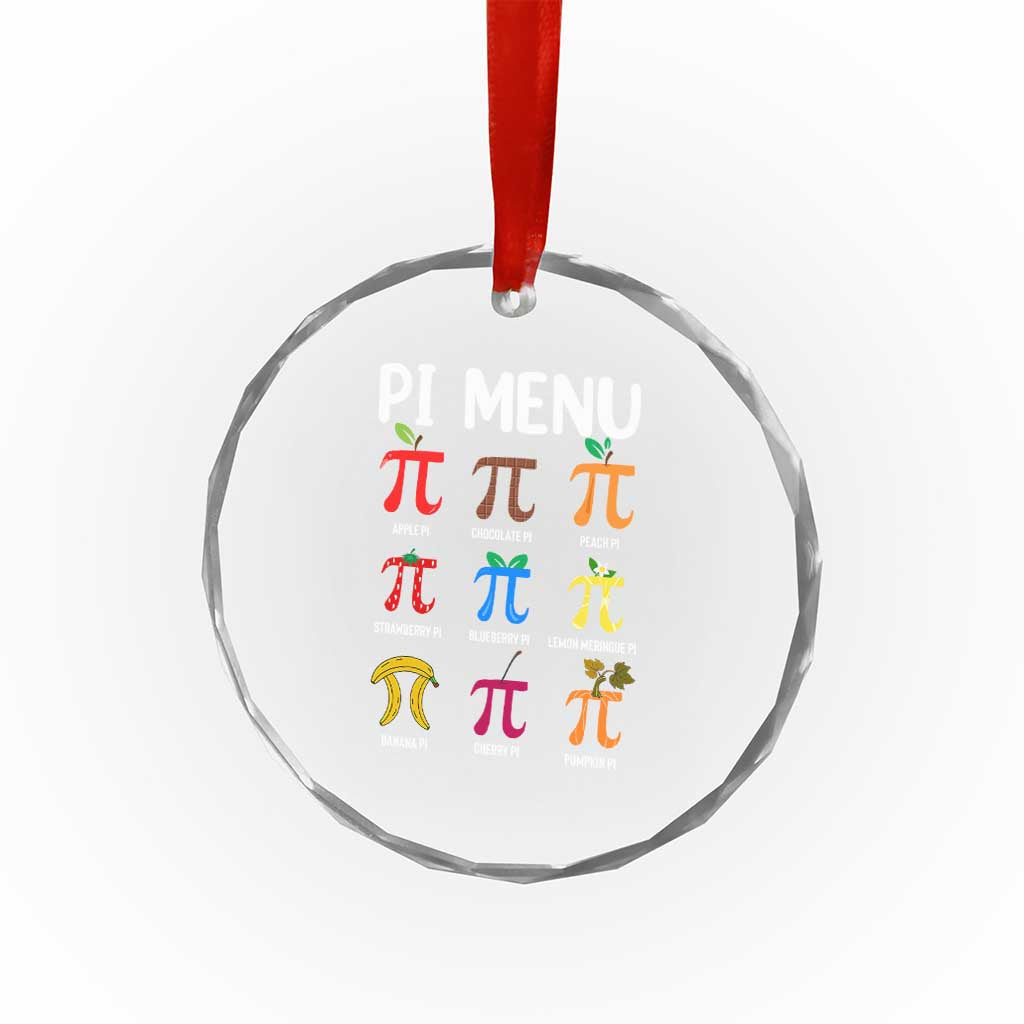 Funny Number Pi Crystal Glass Ornament Pi Menu 3.14 Pi Symbol - Math Teacher Happy Pi Day - Wonder Print Shop