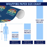 Funny Number Pi Wrapping Paper Roll Retro Irrational But Well Rounded Pi Day Celebration Math - Wonder Print Shop