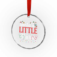 Funny Nurse Christmas Crystal Glass Ornament Santa Little Nurse - Wonder Print Shop