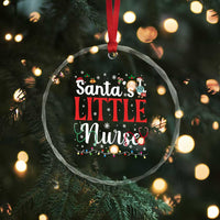Funny Nurse Christmas Crystal Glass Ornament Santa Little Nurse - Wonder Print Shop