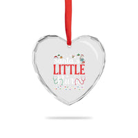 Funny Nurse Christmas Heart Crystal Glass Ornament Santa Little Nurse - Wonder Print Shop