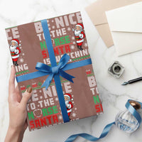 Funny Nurse Christmas Wrapping Paper Roll Be Nice To The Nurse Santa Is Watching - Wonder Print Shop