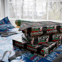 Funny Nurse Christmas Wrapping Paper Roll Be Nice To The Nurse Santa Is Watching - Wonder Print Shop
