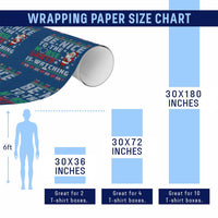 Funny Nurse Christmas Wrapping Paper Roll Be Nice To The Nurse Santa Is Watching - Wonder Print Shop