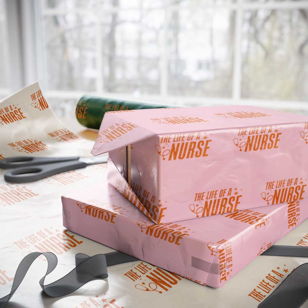Funny Nurse Christmas Wrapping Paper Roll The Life Of A Nurse - Wonder Print Shop