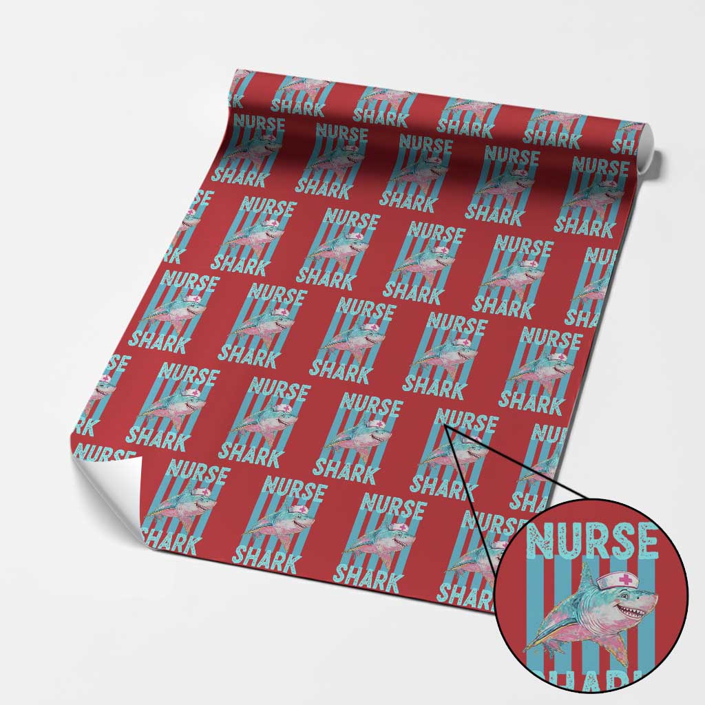 Funny Nurse Shark Wrapping Paper Roll Medical Worker Appreciation Gift