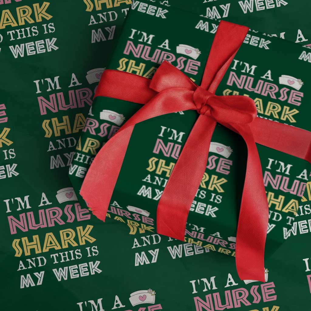 Funny Nurse Shark Gift Wrapping Paper Roll This Is My Week