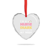 Funny Nurse Shark Gift Heart Crystal Glass Ornament This Is My Week