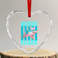 Funny Nurse Shark Heart Crystal Glass Ornament Medical Worker Appreciation Gift