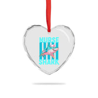 Funny Nurse Shark Heart Crystal Glass Ornament Medical Worker Appreciation Gift
