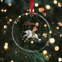 Funny Nutcracker Bull Riding Crystal Glass Ornament Howdy Western Christmas Holiday Gift - Wonder Print Shop