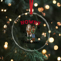 Funny Nutcracker Cowboy Howdy Christmas Crystal Glass Ornament Western Holiday Gift - Wonder Print Shop