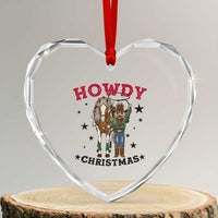 Funny Nutcracker Cowboy Howdy Christmas Heart Crystal Glass Ornament Western Holiday Gift - Wonder Print Shop