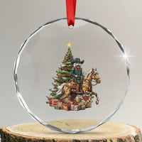 Funny Nutcracker Riding Horse Crystal Glass Ornament Western Life Christmas Gift - Wonder Print Shop