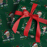 Funny Obama Ugly Xmas Wrapping Paper Roll Funny Santa Xmas Light - Wonder Print Shop