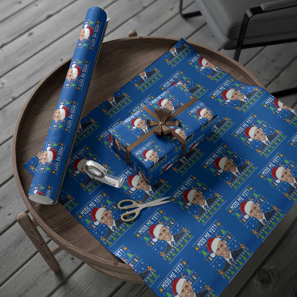 Funny Obama Ugly Xmas Wrapping Paper Roll Miss Me Yet Pajamas Ugly - Wonder Print Shop