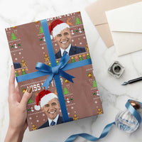 Funny Obama Ugly Xmas Wrapping Paper Roll Miss Me Yet Pajamas Ugly - Wonder Print Shop