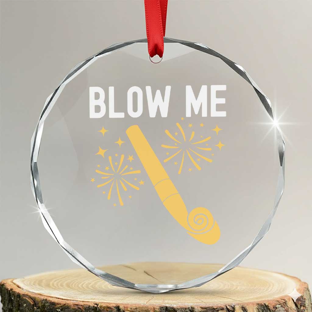 Funny Offensive Blow Me Crystal Glass Ornament Adult Humor Party Celebration - Wonder Print Shop