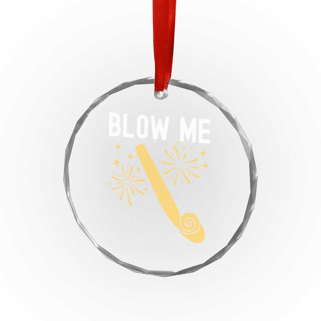 Funny Offensive Blow Me Crystal Glass Ornament Adult Humor Party Celebration - Wonder Print Shop
